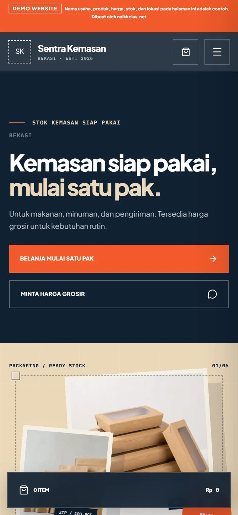 Contoh katalog supplier buatan Naik Kelas
