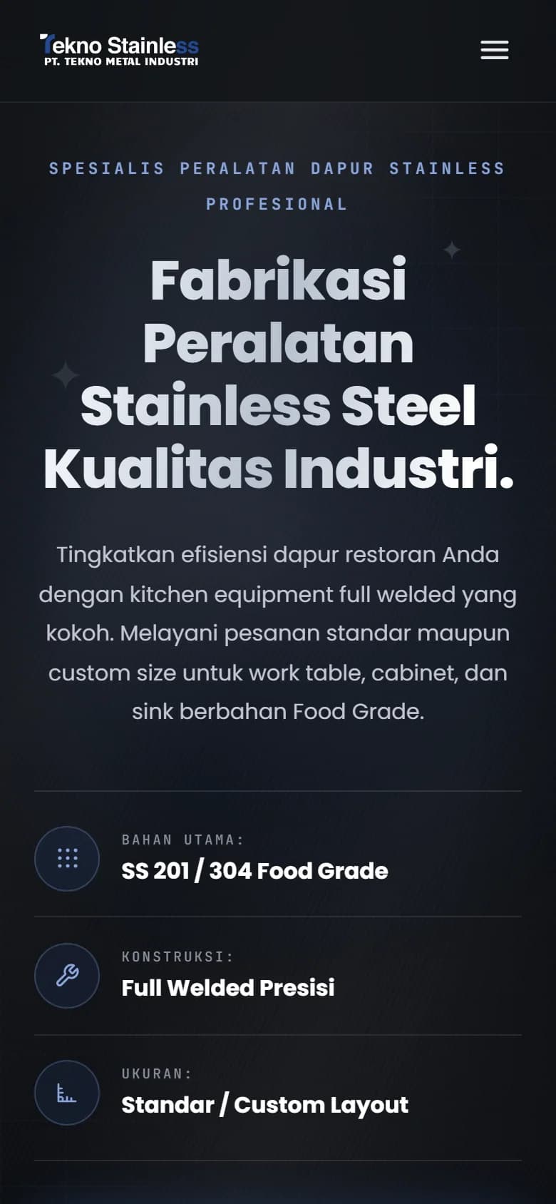Contoh sistem berbasis web dengan katalog produk dan permintaan penawaran