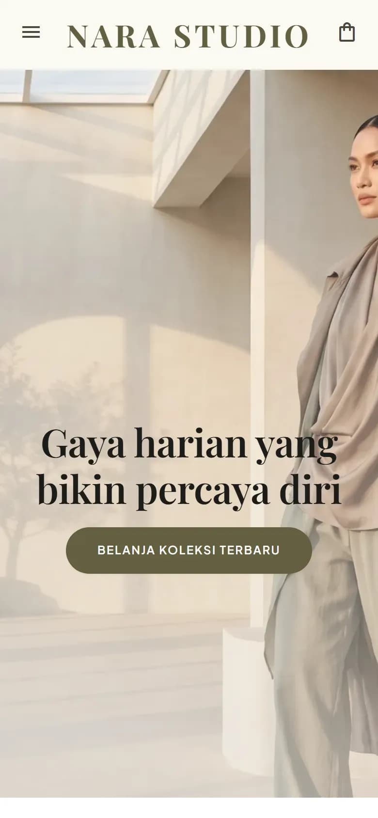 Toko Nara Studio dilihat dari HP